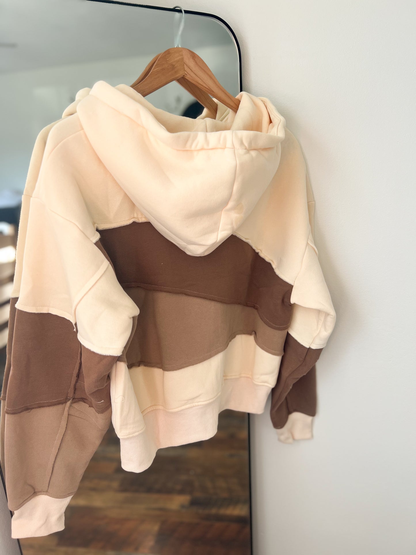 Mocha Patchwork Hoodie