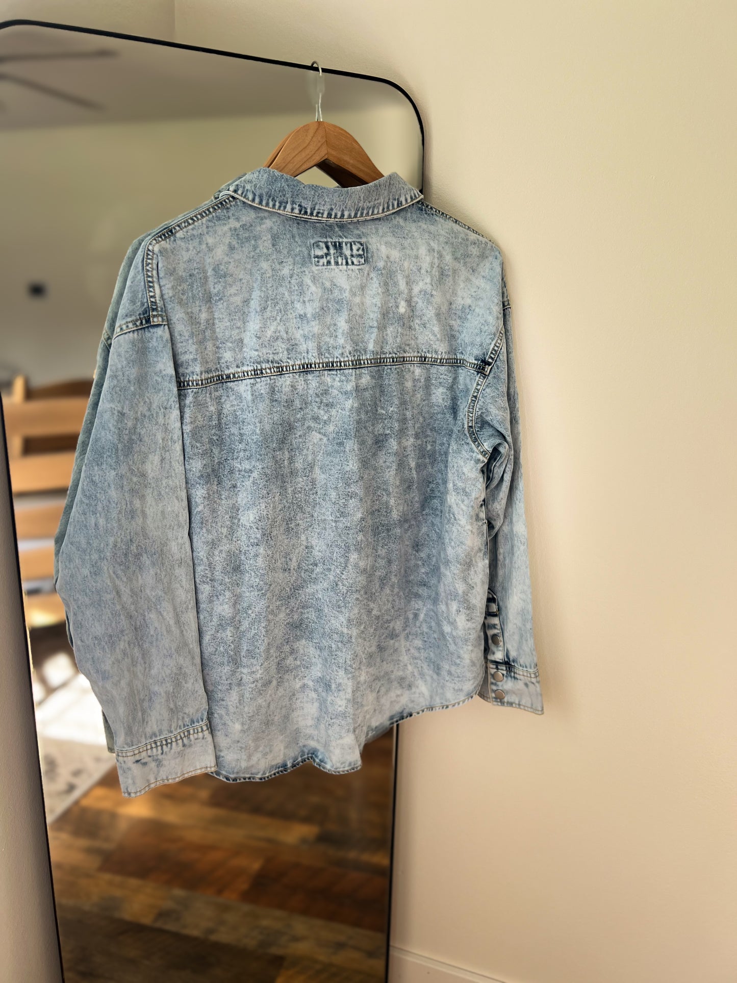 Washed Denim Button Down Shirt