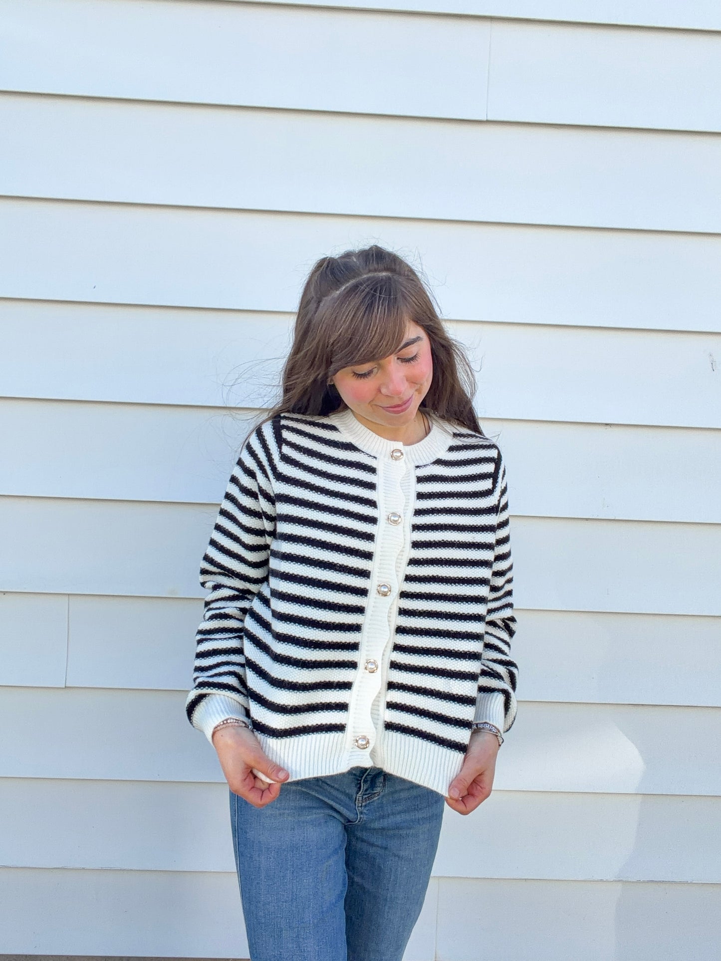 Pearl Button Down Sweater