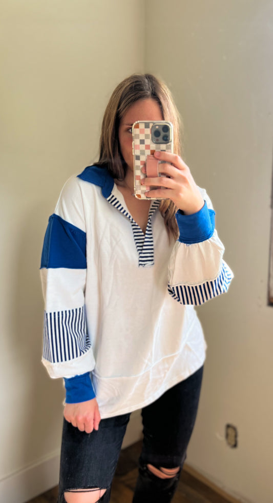 Washed Raw Edge Sweatshirt