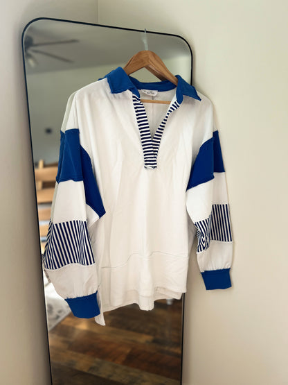 Washed Raw Edge Sweatshirt