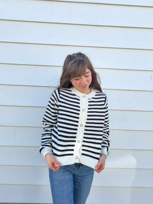 Pearl Button Down Sweater