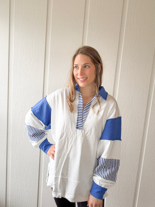 Washed Raw Edge Sweatshirt